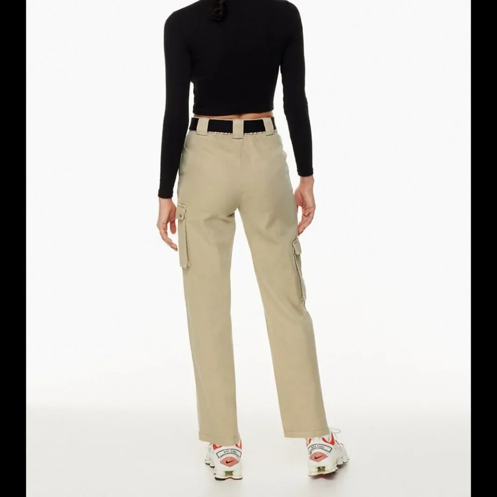 NWT TNA Aritzia Belted Cargo Pant Gd Humus Beige XS - Picture 5 of 13